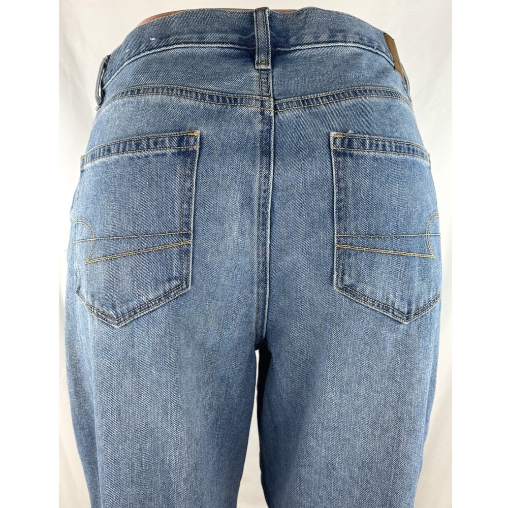 American Eagle "Mom Jean" High Rise Size 12 in Mid Blue Wash